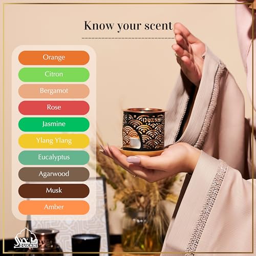 Oud Al Saher Bakhoor Set by Dukhni | 2 x 9 pc Each & Snowflake Bakhoor Burner | Arabic Bakhoor Incense | Fresh Citrus Oud Blend | Perfect for Prayer Time | to Relax & Meditate