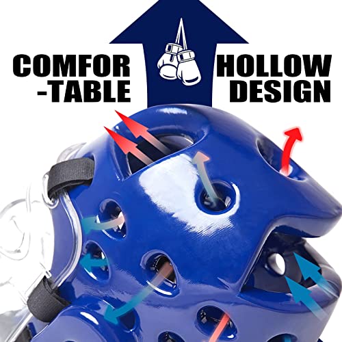 Youth & Adults Taekwondo Headgear – Adjustable MMA Helmet with Removable Face Shield & Ultra-Soft Padding for Kickboxing, Muay Thai, Combat Training - color: WHITE, size: Small