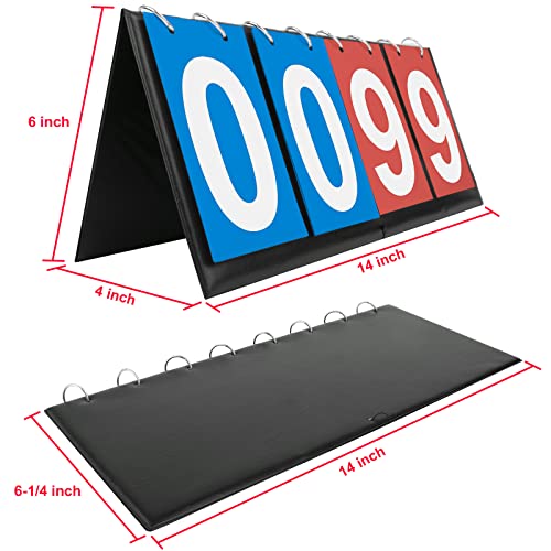 GOGO 6Packs Desktop Scoreboards, 4-Digital Scoreboard for Sport Game
