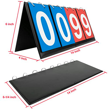 GOGO 6Packs Desktop Scoreboards, 4-Digital Scoreboard for Sport Game