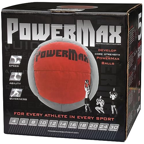 Gill Athletics PowerMax Soft Shelled Medicine Ball - Weighted Workout Ball, 14 Inch Diameter Med Ball, Medicine Balls for Exercise, Wall Ball for Strength Training - style: 8 LB