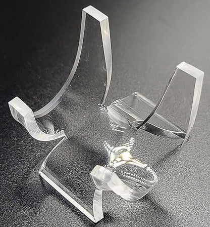 HQRP-Crystal 1 3/4" Acrylic Display Stand Pedestal for Crystal Heart / Slice / Slab and other Stones - size: 1 3/4"