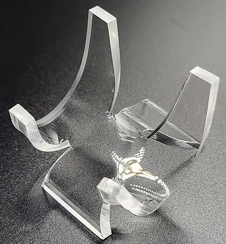 HQRP-Crystal 1 3/4" Acrylic Display Stand Pedestal for Crystal Heart / Slice / Slab and other Stones - size: 1 3/4"