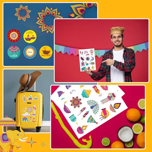 Happy Diwali Stickers, Deepavali Stickers Indian Festival of Lights - style: Diwali Stickers