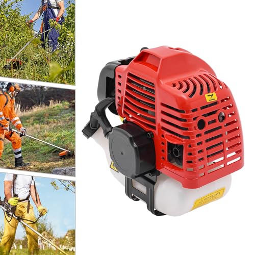 Bepritm 42.7CC Gasoline Engine 2-Stroke, 9200Rpm Portable Petrol Engine Motor, Air-Cooled Single-Cylinder Hand-Pull Gasoline Engine for Weed Whackers, Agricultural Equipment, Construction