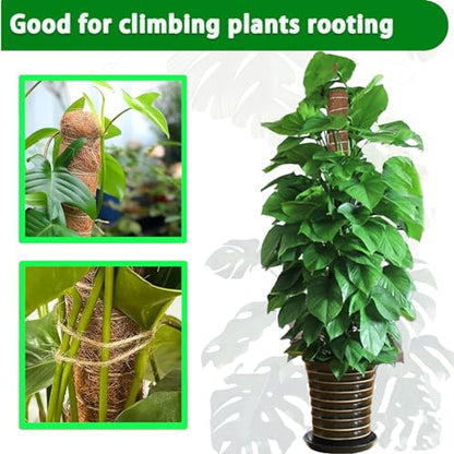 Moss Pole, 4 Pack 17Inch Monstera Plant Support for Climbing Plants Accessories Indoor -Stackable Moss Poles Plant Support Stakes -Coir Plant Pole Sticks for Potted Plants -Pothos, Tall Plant Trellis - size: 4pcs x 17 Inches