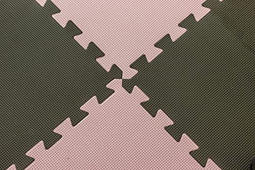 Square Brands Interlocking Puzzle Gym Floor Tiles - MMA & Home Gym - 3/8 - size: 72SQFT
