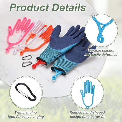 PATIKIL Golf Gloves Stretcher, Plastic Keeper Support Rack Holder Dryer Hanger Frame with Hanging Hook - color: Black/Blue