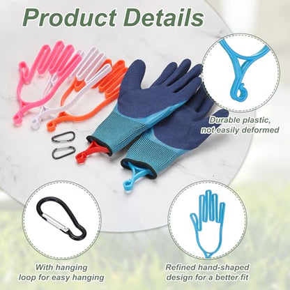 PATIKIL Golf Gloves Stretcher, Plastic Keeper Support Rack Holder Dryer Hanger Frame with Hanging Hook - color: Black/Blue