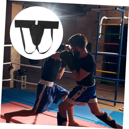 Breathable Groin Protector with Protective Cup for Men Comfortable Crotch Guard for Martial Arts Boxing Soccer Hockey Training Gear