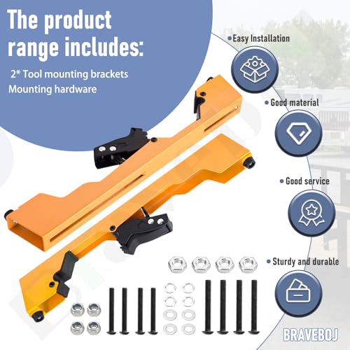 DW7231 Miter Saw Mounting Brackets Compatible with Dewalt Miter Saw Stand DW723 DWX723 DWX724 DWX725 DWX725B DW7231 DE7025-XJ N087371 2 pack, Yellow