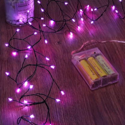 Minetom Fairy Lights Battery Operated, Twinkle String Lights 5ft 60LED - color: Purple