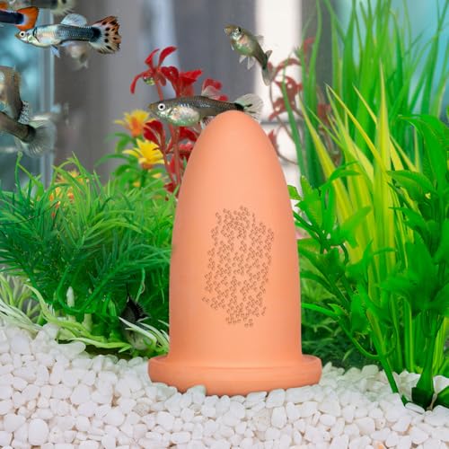 Sosoport Fish Breeding Cone Angelfish Spawn Barrel Clay Aquarium Breeding Cone with Smooth Surface for Fish Eggs Water Filtration Spawning 6.69 X 3.93 X 3.93 in
