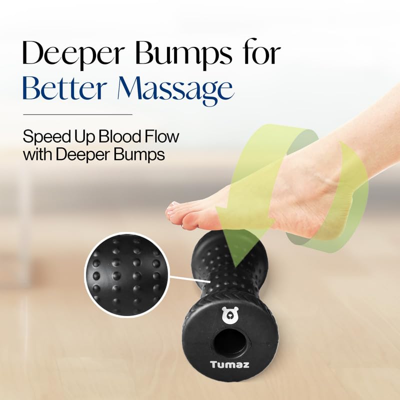 Tumaz Foot Roller for Deep Tissue Massage & Reflexology | Ergonomic Roller | Deep Tissue Massage | Reflexology | Portable Design | Ideal for Foot Recovery - color: Sky Blue