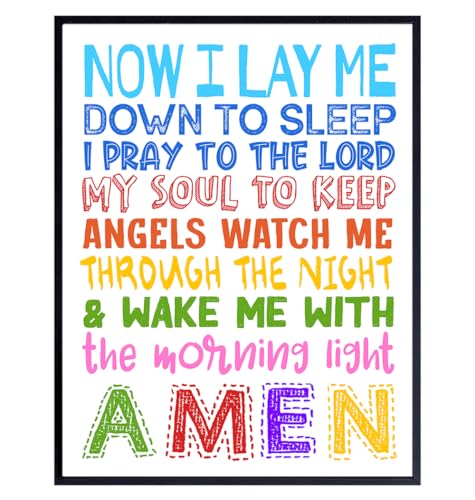 Yellowbird Art & Design Jesus Christ Bible Verse Wall Art 11x14 - Christian Gifts for Kids, Nursery Decor, Toddler Room Decor - Christian Wall Decor, God Print - Scripture Wall Art, Psalm 91 Print - Faith, Prayer Unframed - size: 11"L x 14"W, style: Unfra
