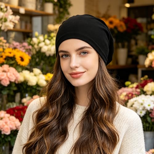 2Pcs Muslim Under Scarf Hijab Cap - Stretchy Breathable Undercap for Muslim Women - Non-Slip Head Wrap Head Covering Beanie for Hijab Wearer