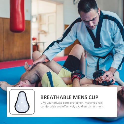 Cabilock 2Pcs Sports Groin Protector Cup Breathable Boxing Crotch Guard for Taekwondo MMA Athletic Groin Guard Protective Gear