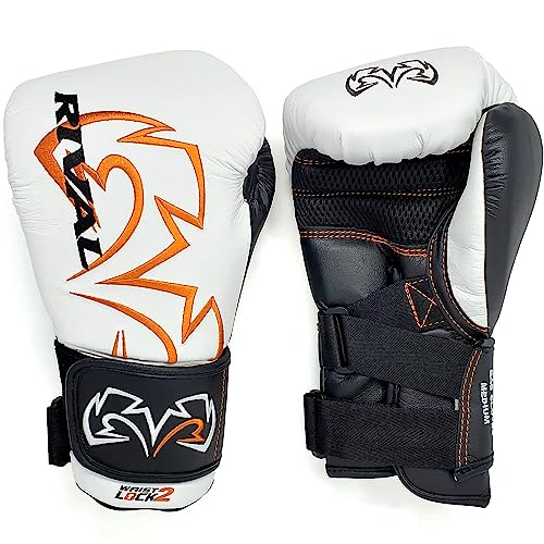 RIVAL Boxing RB11 Evolution Heavy Bag Gloves, with a High-Density, Power-Transmitting Foam and Microfiber Outer - color: White, size: Medium
