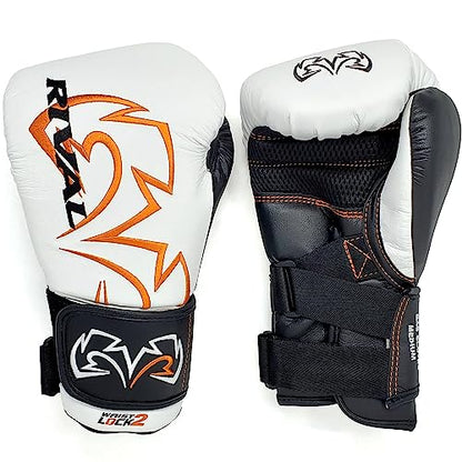 RIVAL Boxing RB11 Evolution Heavy Bag Gloves, with a High-Density, Power-Transmitting Foam and Microfiber Outer - color: White, size: Large