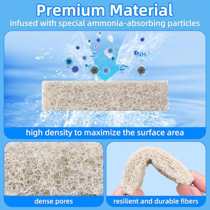 AQUANEAT 6-Pack Replacement Ammonia Reducer Pads Compatible with Aqueon QuietFlow 10 LED PRO and SmartClean 10-20 Gallons Aquarium Power Filter