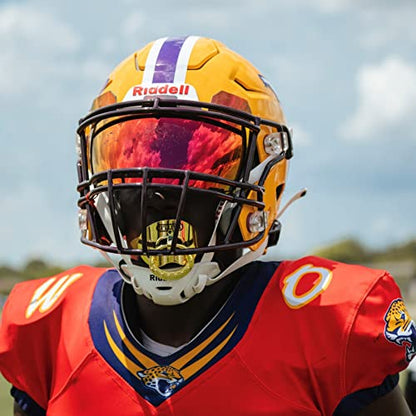 Battle Sports Binky Oxygen Football Mouthguard - Detachable Strap, Maximum Breathability, Works with Braces & No Boiling Required - color: Chrome Gold