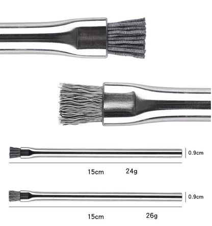 2pcs Stainless Steel Aquarium Algae Brush Fish Tank Landscaping Stone Cleaner