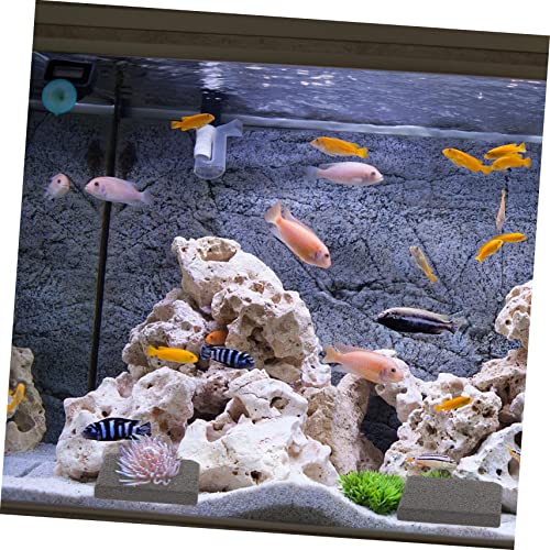 BESPORTBLE 10pcs Ceramic Coral Bases Square Coral Mounts Stand Fish Tank Decorations Stable Lightweight Non Deformable Safe Material and Aquatic Use