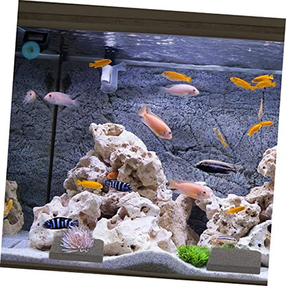 BESPORTBLE 10pcs Ceramic Coral Bases Square Coral Mounts Stand Fish Tank Decorations Stable Lightweight Non Deformable Safe Material and Aquatic Use