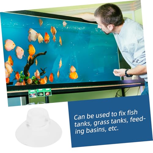 VICASKY 50pcs Aquarium Feeder Cups Fish Bowl Holders Fish Feeder Attachment Tanks and Aesthetic Design for Aquarium Needs - size: 2.60X2.60X1.50CM