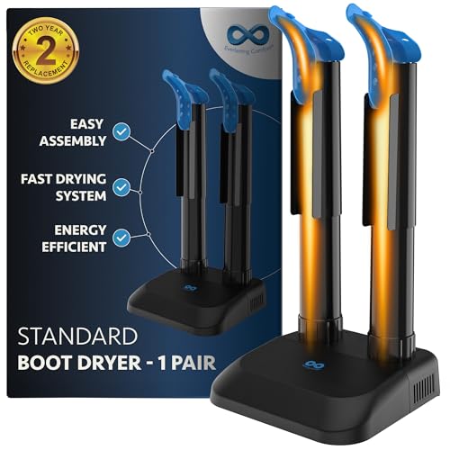 Everlasting Comfort Electric Boot Dryer for Work Boots, Silent Portable Shoe Dryer with Timer for Shoes, Boots and Cleats, Quick-Dry Glove Dryer Boot Warmer for Gloves, Helmets and Sneakers(Standard) - size: 1 Pair