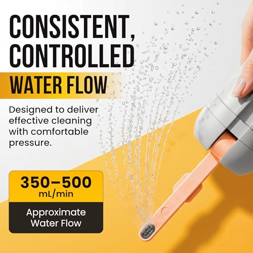 Portable Electric Bidet for Travel - 320ml Rechargeable Handheld Travel Bidet Sprayer, Leak-Resistant Pocket Peri Bottle for Postpartum Care, Women, Men, Camping & Personal Hygiene