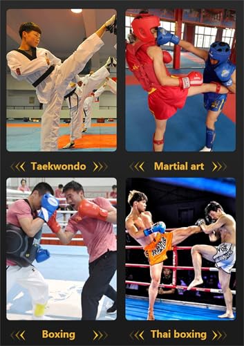 Padded Muay Thai Chest Protector Boxing, Taekwondo MMA Martial Arts Kickboxing Karate Sparring Body Guard Training - color: Blue Set, size: Large