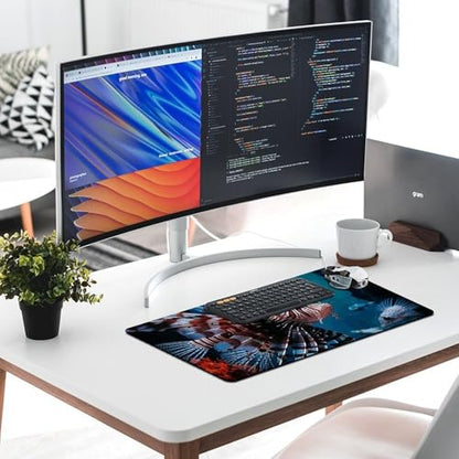 Large Size Gaming Mouse Pad Fish in Fish Tank Desk Mat Non-Slip Base Waterproof Desktop Writing Pad for Office Home - color: Fish in Fish Tank, size: 40X75cm