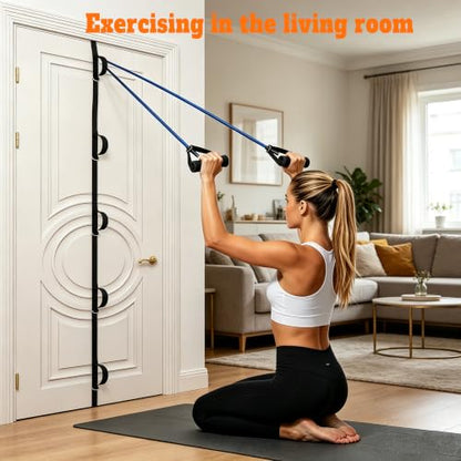 Resistance Bands with Door Anchor 3 Pull Rope Bands with Handles
