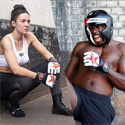 Starpro | Light & Durable MMA Gloves | Great for Grappling & Sparring | MMA Gloves for Men, MMA Gloves Women, MMA Sparring Gloves, MMA Gloves Men, MMA Training Gloves, MMA Boxing Gloves - size: X-Large
