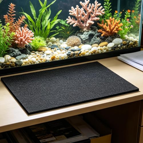 Aquarium Mat Non-Slip Shock-Absorbing Waterproof | Under Water Tank Leveling Mat for Desks Cabinets Floors Home Office Betta Reef Saltwater Vases