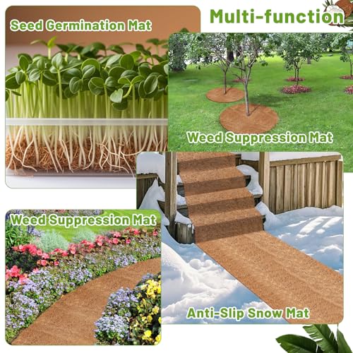 Remiawy Coco Liner Fiber Roll, 16 x 40 Inch Natural Coconut Coir Liner Sheet Coco Mat for Planter Flower Basket, Garden Decoration, Reptile Carpet, Animal Pet Pad, Window Box, DIY Moss Pole, Tortoise - size: 16X40 Inch