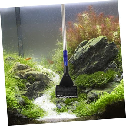 BESPORTBLE Detachable Fish Tank Brush Cleaning Kit Includes Brush Rake Scraper Clip Non-damaging for Fish Tank and Plants
