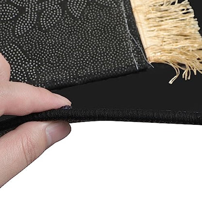 Muslim Prayer Mats Black and Gold Luxurious Prayer Rug Janamaz Sajadah Velvet Satin Prayer Rug Islam for Men Women Kids - color: Mode6
