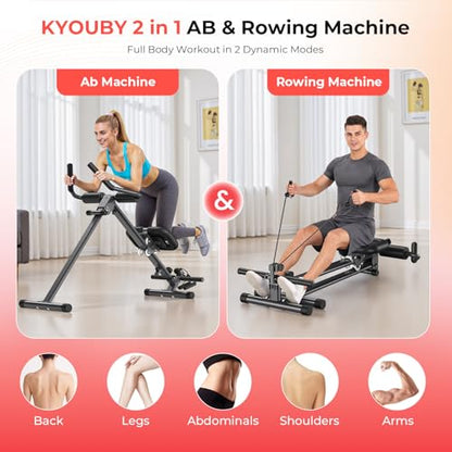 OWLSKY Ab Machine, Adjustable Ab Trainer Machine for Abs Workout at Home Gym, Foldable, Knee Protection, LCD Monitor, Device Holder, 400 LBS,Abdominal Trainer for Stomach Workout - style: A-Black