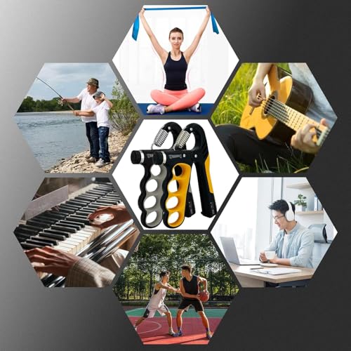 Grip Strength Trainer 1 Pack - Adjustable 11-220Lbs (5-100KG) with Auto Counter, Hand Grip Strengthener, Forearm Exerciser for Athletes, Musicians, Gym, Home