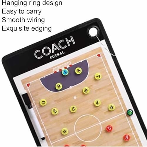 Magnetic Soccer Coaching Board, Futsal Tactics Clipboard, Double Sided Dry Erase Whiteboard, Portable Design for Competition Training Teaching Coaching