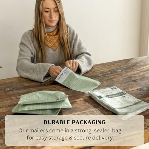 Poly Mailers 6x9 Inch 100 Pack Small Shipping Bags Strong Thick Mailing Envelopes | Self Sealing Adhesive | Waterproof & Tear Resistant | Small Business Packaging for Clothing - Boho Sage Green - color: Green, size: 6x9 (100 Pack)