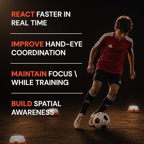 Smart Agility & Reflex Training Kit – App-Controlled Reaction Lights for Athletes, Coaches & Physical Therapy | Cognitive, Speed & Performance Training System