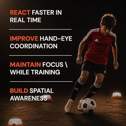 Smart Agility & Reflex Training Kit – App-Controlled Reaction Lights for Athletes, Coaches & Physical Therapy | Cognitive, Speed & Performance Training System