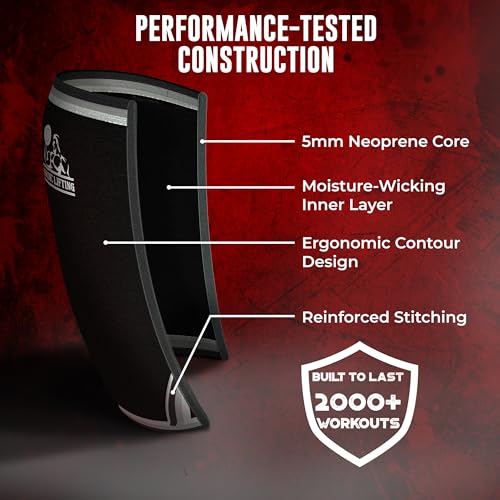 Elbow Sleeves (1 Pair) for Weightlifting, Powerlifting & Cross-Training - 5mm Neoprene Support for Men & Women - size: X-Large