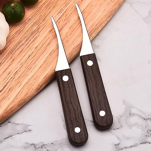 2 Pcs Stainless Steel Shrimp Deveiner Tool, Serrated Shrimp Peeler Shrimp Cleaner Knife for Home Kitchen