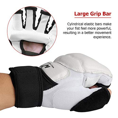 Punch Bag Training Gloves, LangRay MMA Grappling Gloves for Sparring Martial Arts Boxing Training for Adults and Kids - size: Small, style: Taekwondo White