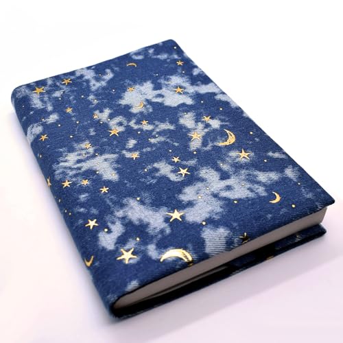 BLBMH A5 Fabric Book Cover for Paperback Journal Notebook Women - Denim - color: Denim, size: 8.3in