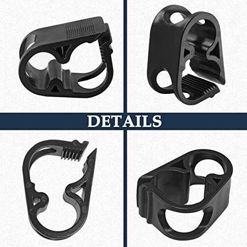 6 Pcs Plastic Tubing Clamps, 0.236-0.472 Inch, Black | Adjustable Tube Clamp, 6-12 mm, Flow Control Hose Clamp, Laboratory Pinch Valve, Syphon Pipe Clamp